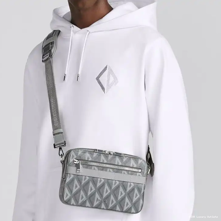 Cheap Dior Safari Motif Canvas Grey Diamond Messenger CD 0509 Luxury